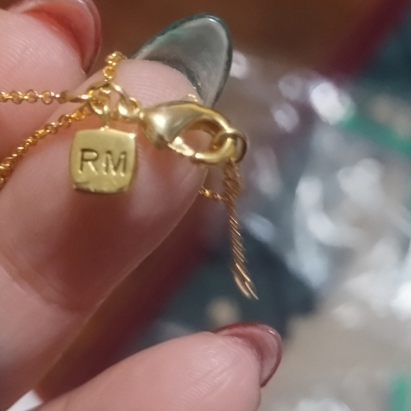 Rebecca Minkoff Gold pendant D initial necklace NEW - Picture 2 of 5